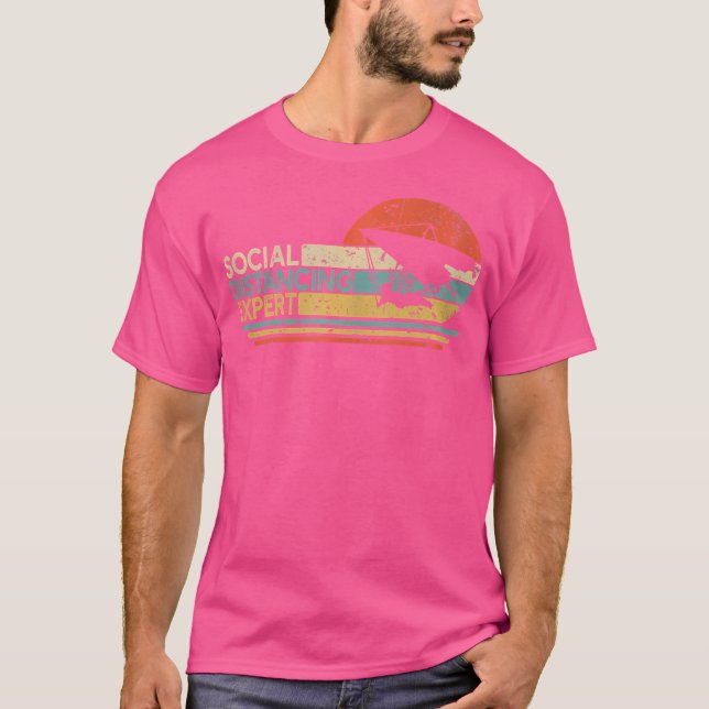 Sozialdistanzexperte Hang Gliding Hang Glider T-Shirt (Vorderseite)