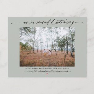 Sozialdistanzierung von Hochzeiten Postkarte