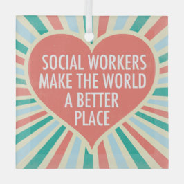 Soziale Arbeit Inspiration Zitat Herz Weihnachten Ornament Aus Glas