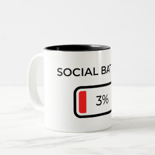 Soziale Batterie 3% - Kaffeetasse