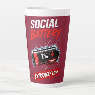 Soziale Batterie Extrem Niedrig – Lustiger Introve Milchtasse