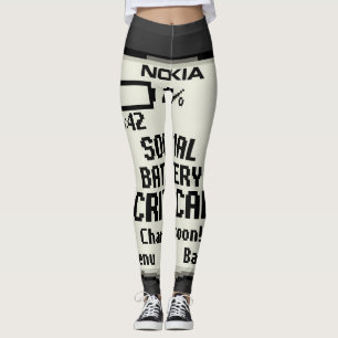 Soziale Batterie Kritisch Lustiger Introvertierter Leggings