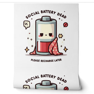 Soziale Batterie Tot Ästhetischer Minimalistischer Tapete