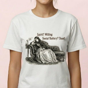 Soziale Batterie Tot Lustiges Viktorianisches Meme Tri-Blend Shirt