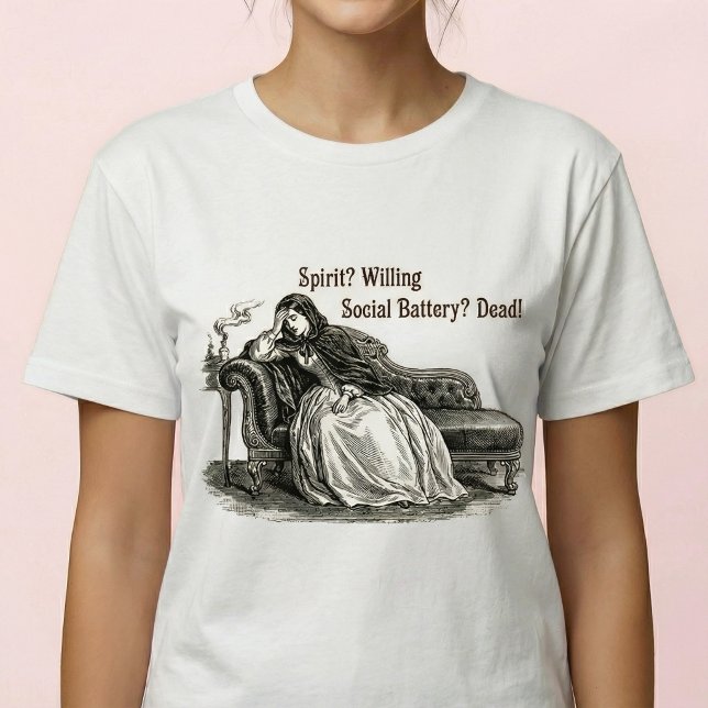 Soziale Batterie Tot Lustiges Viktorianisches Meme Tri-Blend Shirt (Von Creator hochgeladen)