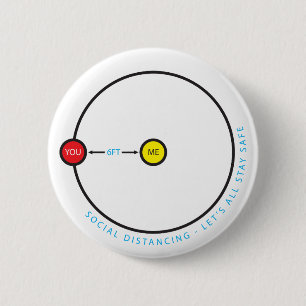 Soziale Distanz 6,50 m - Bleibe Safe Covid-19 Button