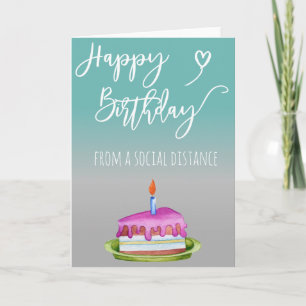 Soziale Distanz Alles Gute zum Geburtstag Covid-19 Karte