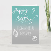Soziale Distanz Happy Birthday