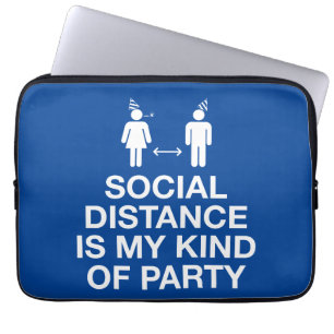 Soziale Distanz ist mein Party Laptopschutzhülle