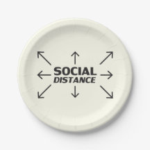 Soziale Distanz moderne Typografie lustige Elfenbe