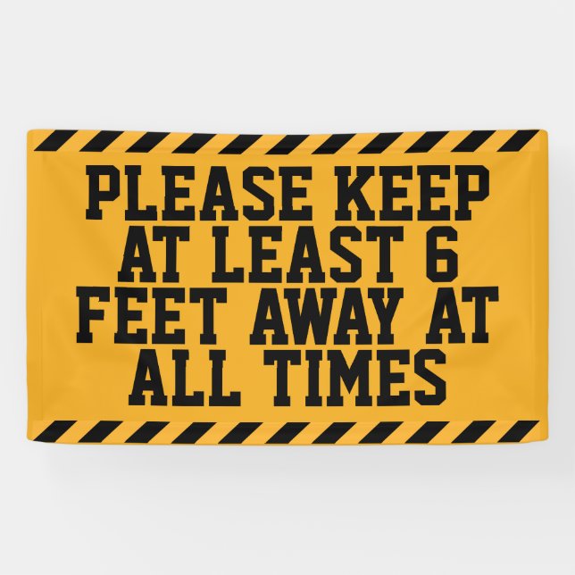 Soziale Distanz von sechs Metern Banner (Horizontal)