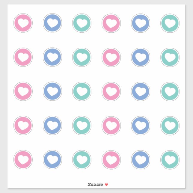 Soziale Distanzierbarkeit farbkodiert rosa blau gr Aufkleber (Blatt)