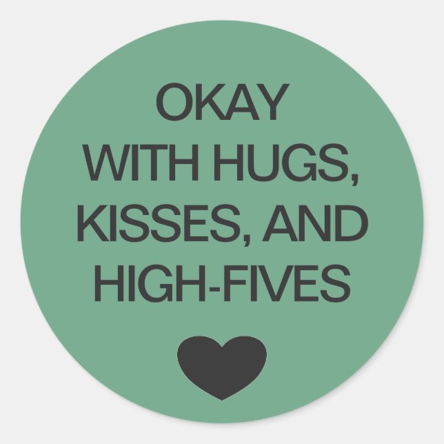 Soziale distanzierende Farbcode Grüne Hochzeit Runder Aufkleber (Vorderseite)