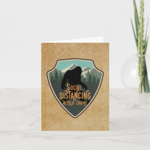 Soziale Distanziertheit - das große Abzeichen der  Karte