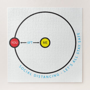 Soziale Distanzierung - 1,5 m hohe grafische Bleib Puzzle
