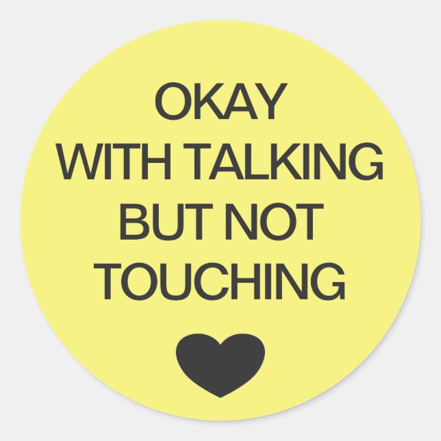 Soziale Distanzierung Farbe Code gelbe Hochzeit Runder Aufkleber (Vorderseite)