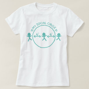 Soziale Distanzierung Sozialer Kreis T-Shirt