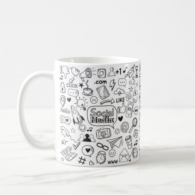 Soziale Doppel-Kunst Kaffeetasse (Links)