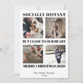 Soziale Entfernung Frohe Weihnachten 2020 Fotokart Dankeskarte