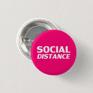 Soziale Entfernung Moderne fette Typografie heiß r Button