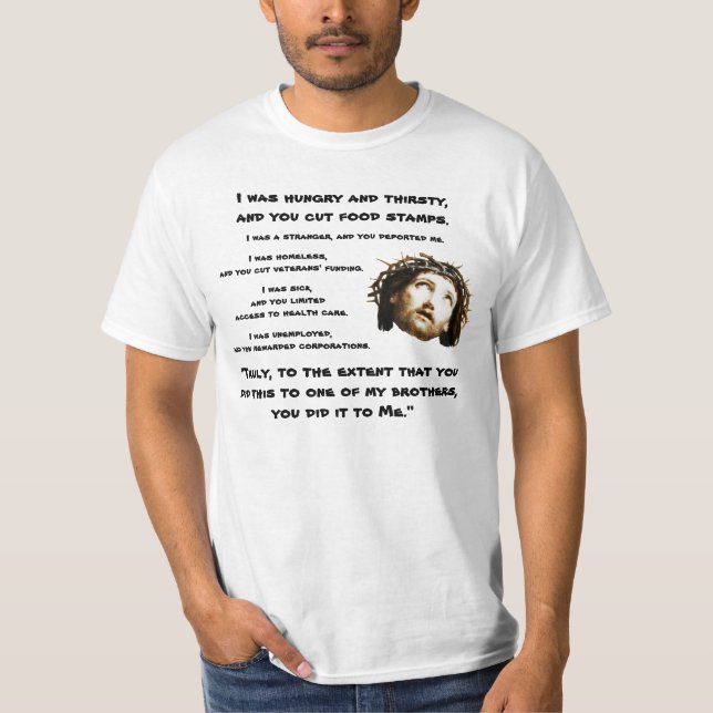 Soziale Gerechtigkeit Jesus T-Shirt (Vorderseite)