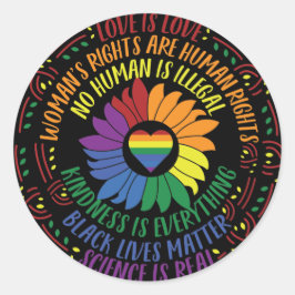 Soziale Gerechtigkeit - Kunst Runder Aufkleber