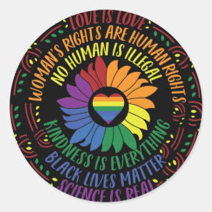 Soziale Gerechtigkeit - Kunst Runder Aufkleber