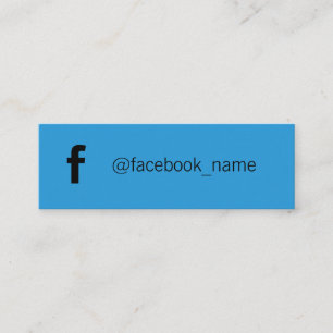 Soziale Medien (blau / weiß) Mini Visitenkarte