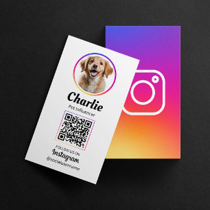 Soziale Medien für Haustiere Instagram Hunde Foto  Visitenkarte