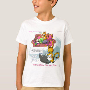 Soziale Medien für Katzen sind lustig T-Shirt