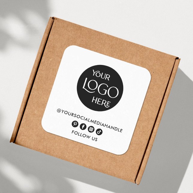 Soziale Medien für Unternehmen gestalten Ihre eige Quadratischer Aufkleber (Von Creator hochgeladen)