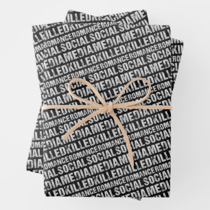 Soziale Medien haben die Romantik getötet Geschenkpapier Set