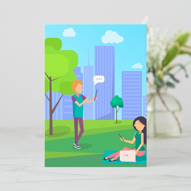 Soziale Medien im Park Einladung (Von Creator hochgeladen)