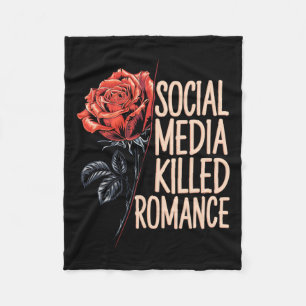 Soziale Medien töteten Romance Meme Valentine Red Fleecedecke