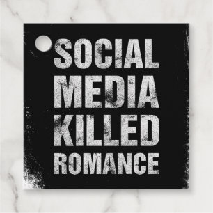 Soziale Medien töteten Romantik Geschenkanhänger