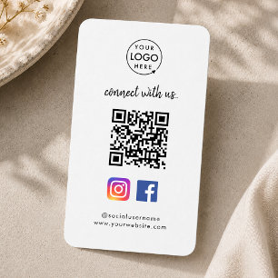 Soziale Medien Visitenkarte   Instagram Facebook Q