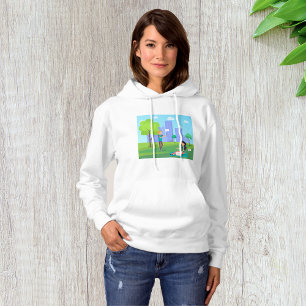 Soziale Medienkommunikation im Stadtpark Hoodie