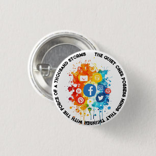 Soziale Netzwerk-Symbole, die ich zitiere: Stille  Button