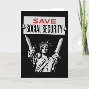 Soziale Sicherheit retten -Statue Of Liberty - Wid Karte