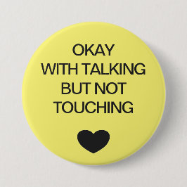 Sozialer distanzierter Farbcode gelb Button