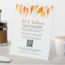 Sozialer distanzierter Gast kontaktloser QR-Code f Sockelschild