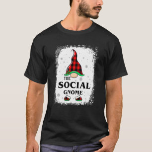 Sozialer Gnome Buffalo Kariert Matching Family Xma T-Shirt
