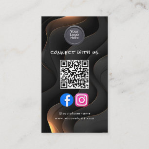 Sozialer Medien-QR-Code Modern Pro Minimalistisch Visitenkarte