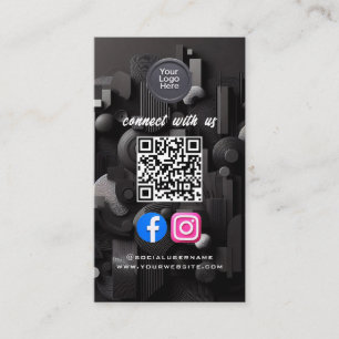 Sozialer Medien-QR-Code Modern Pro Minimalistisch Visitenkarte