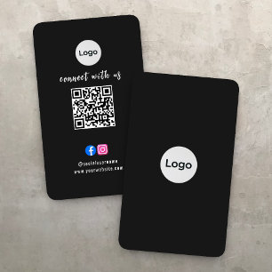 Sozialer Medien-QR-Code Modern Pro Minimalistisch  Visitenkarte