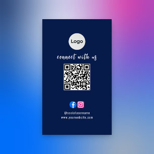 Sozialer Medien-QR-Code Modern Pro Minimalistisch Visitenkarte
