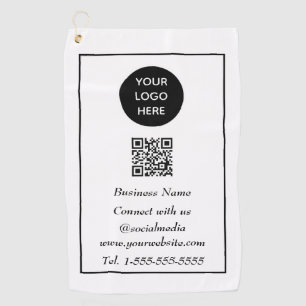 Sozialer Medien QR-Code scannbar Schwarz Professio Golfhandtuch