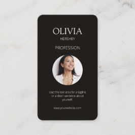 Sozialer QR-Code für weißes Foto Visitenkarte