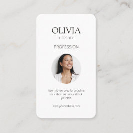 Sozialer QR-Code für weißes Foto Visitenkarte