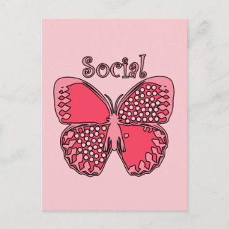 Sozialer Schmetterling Postkarte